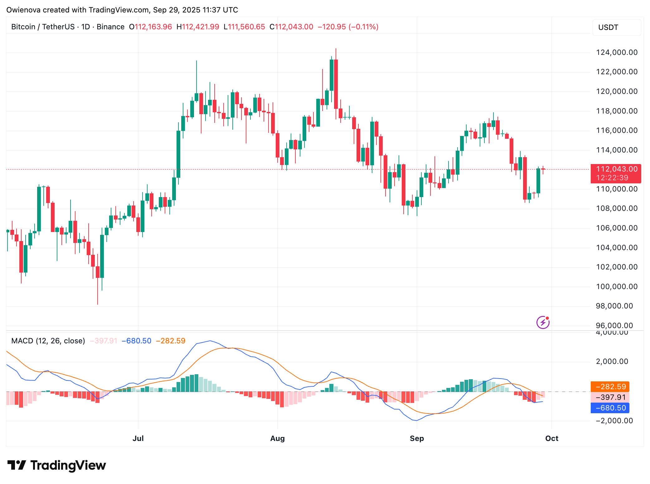 Binance: Btcusdt Chart Image by Owienova